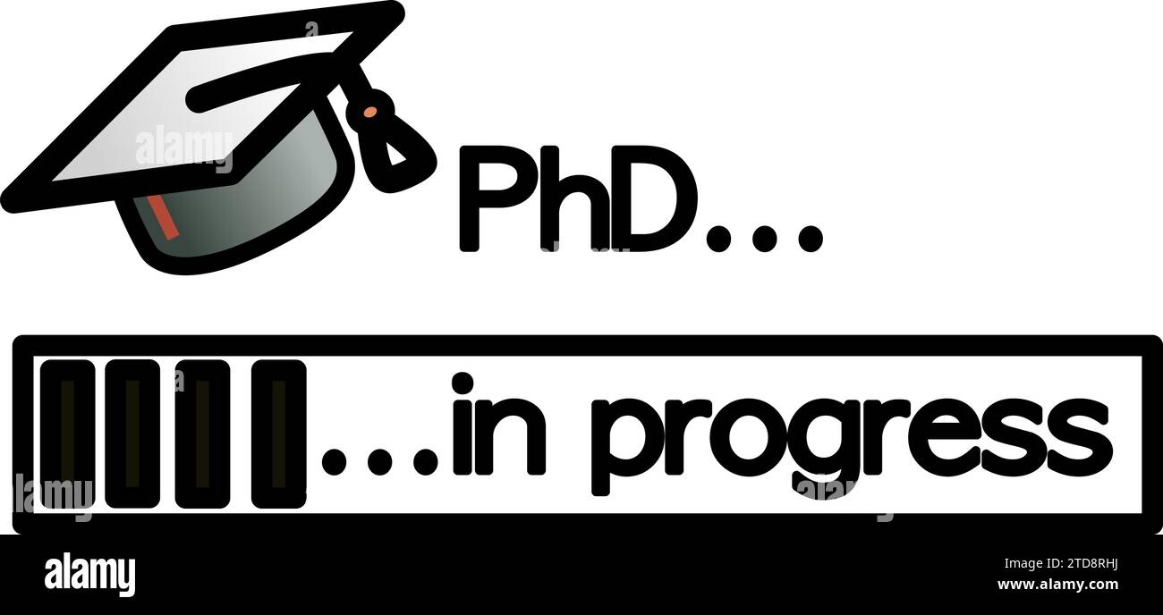PhD in progress bar Stock Vector