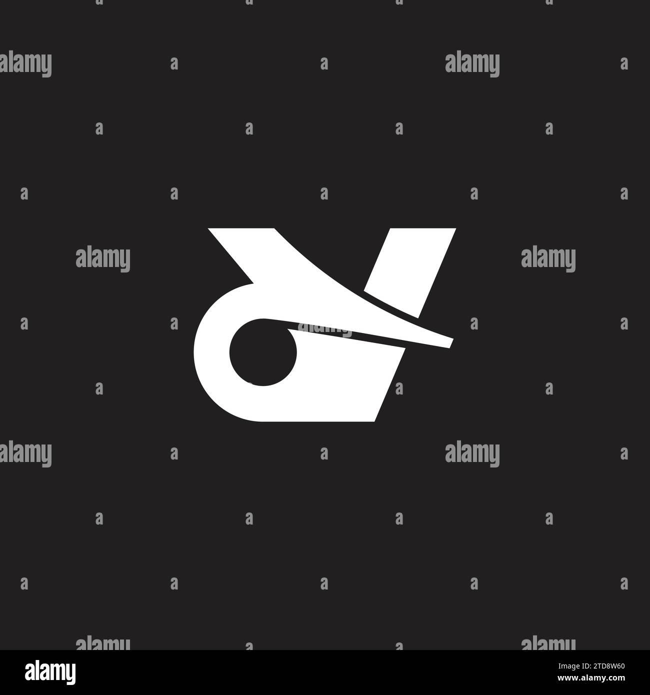 letter dv simple motion simple logo vector Stock Vector