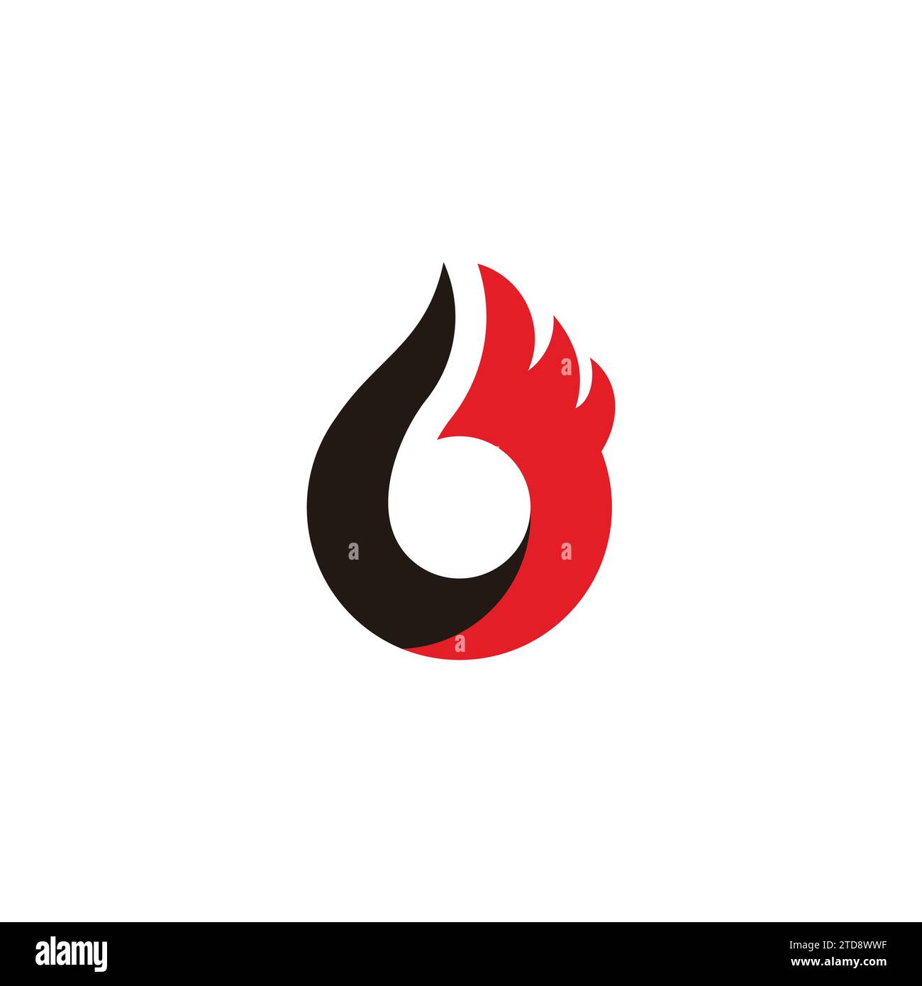 letter b black flame simple geometric logo vector Stock Vector