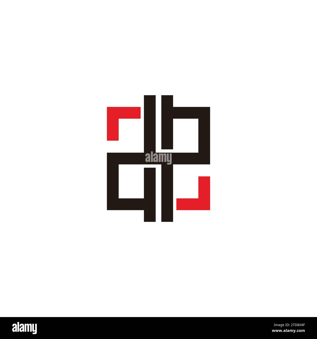 letter dp square geometric arrow logo vector Stock Vector