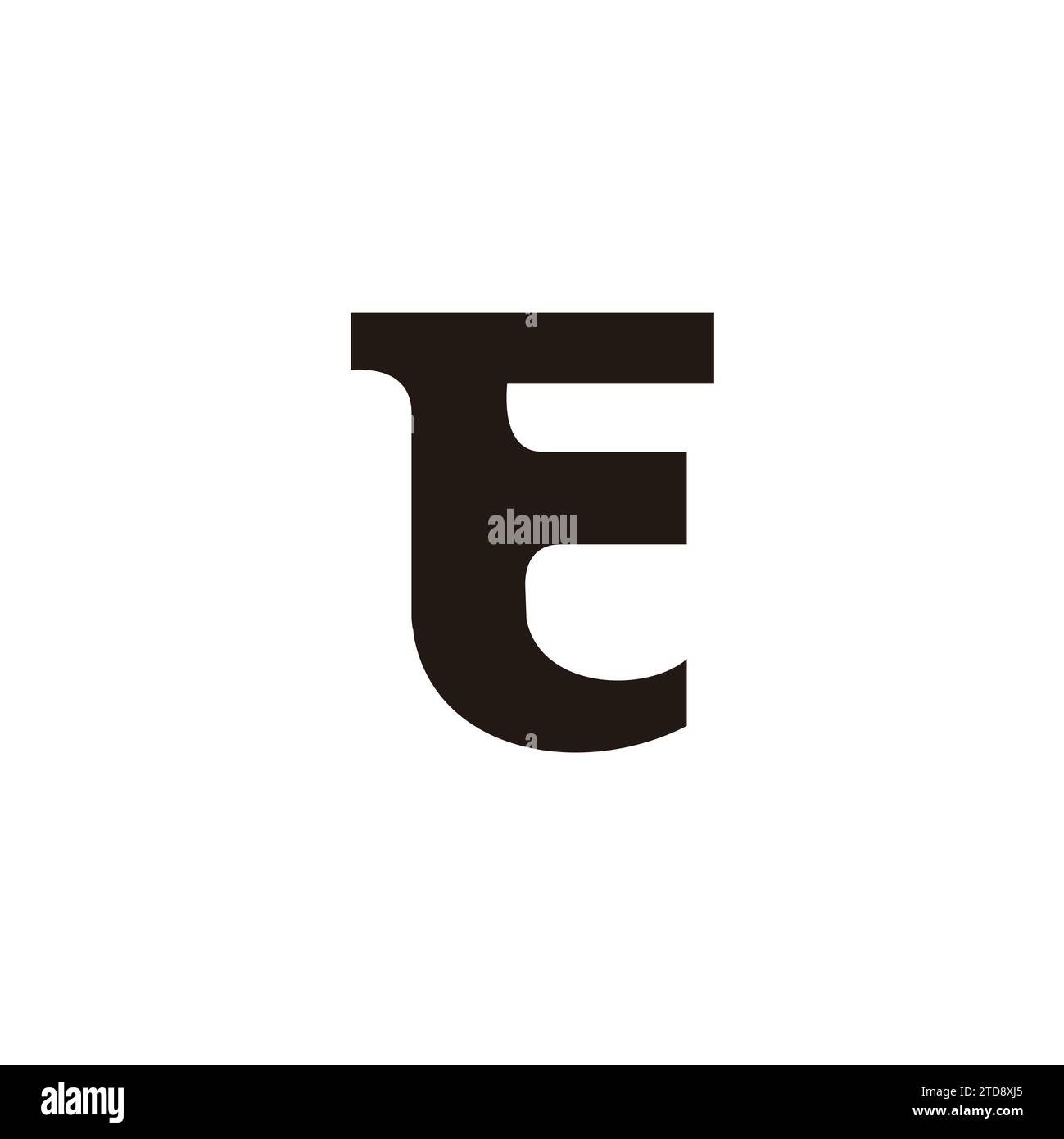 letter fc simple linked geometric logo vector Stock Vector