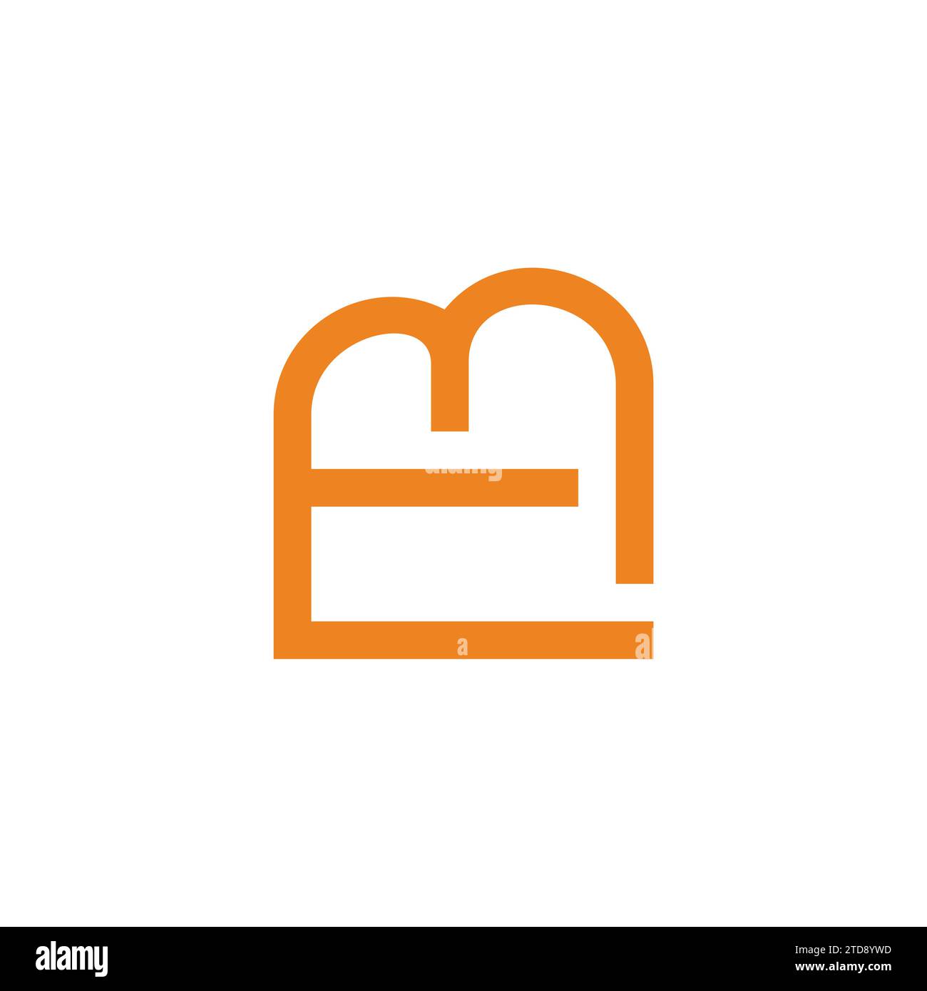letter cm simple geometric link line logo vector Stock Vector