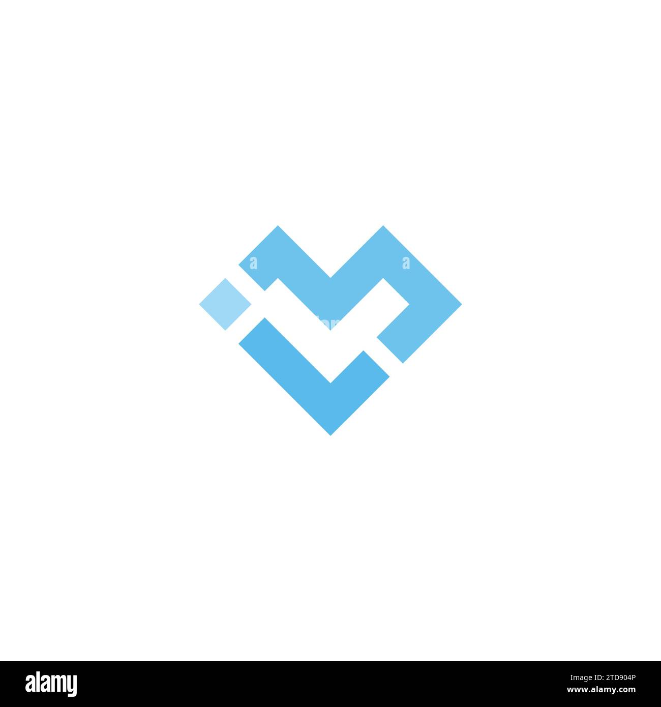letter ml blue diamond shape logo vector Stock Vector Image & Art - Alamy
