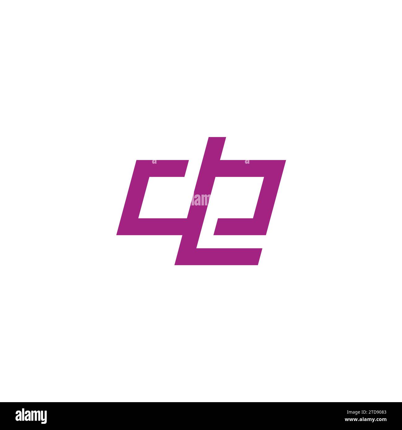 letter de simple purple geometric line logo vector Stock Vector Image ...
