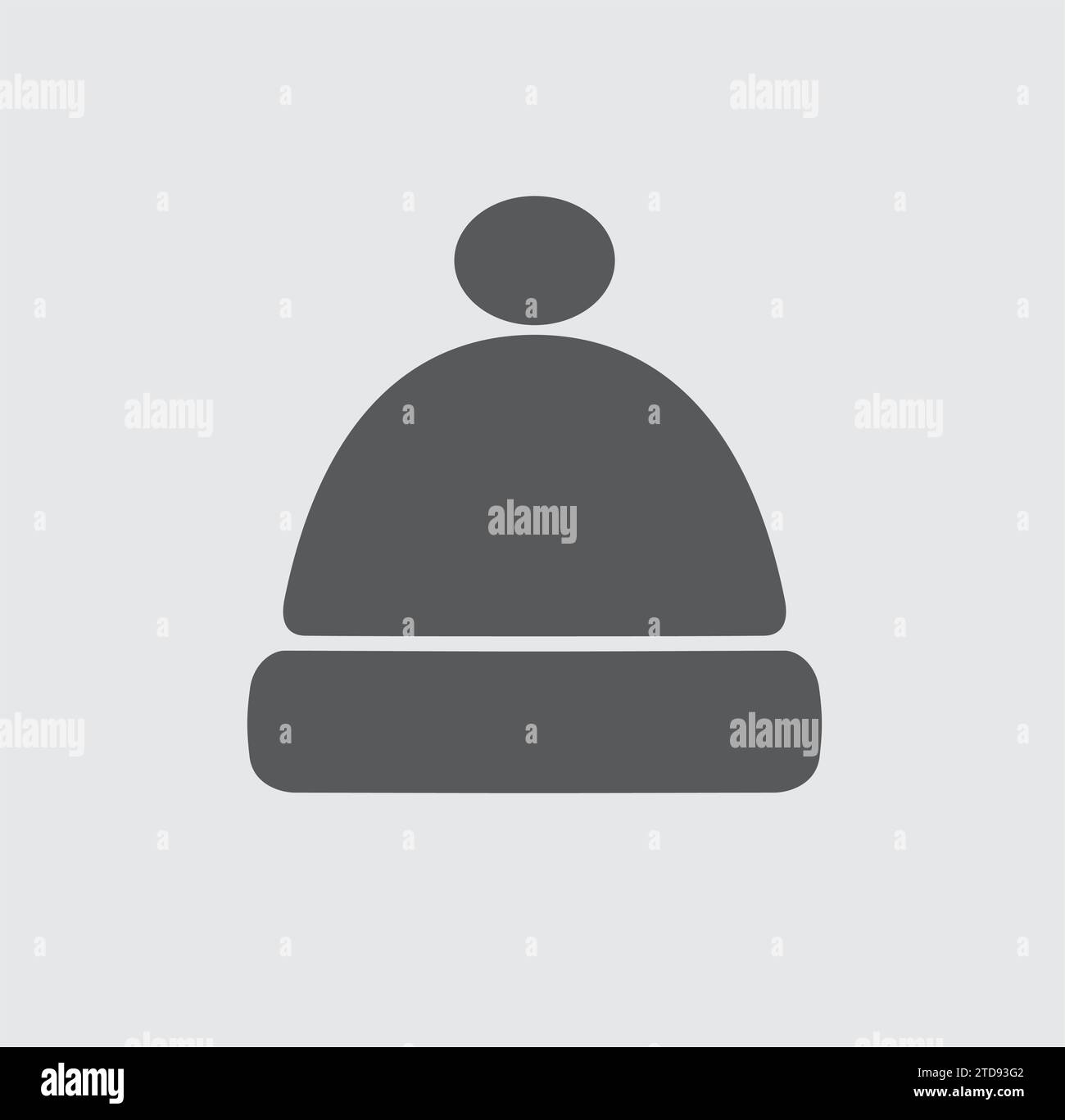 Knitted cap icon on a background. Vector illustration. Stock Vector