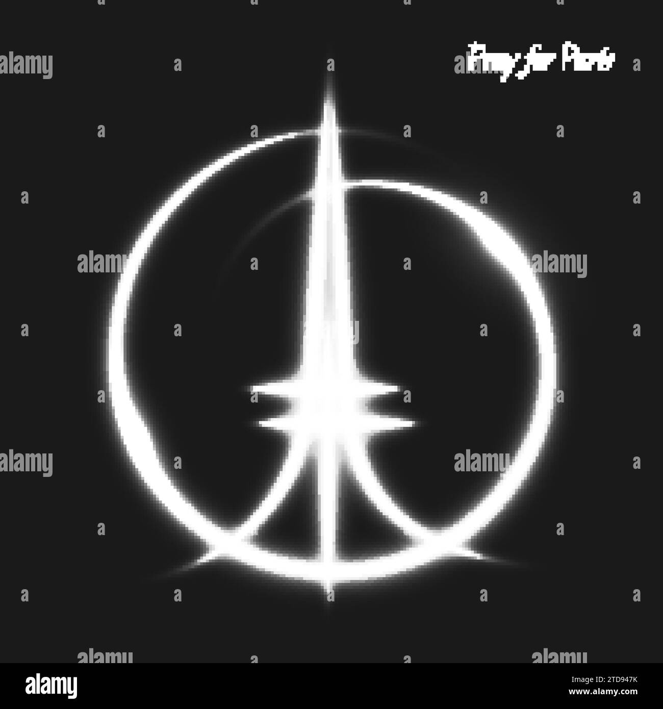 Pray for Paris. Peace for Paris. White lighting effects. A tragedy