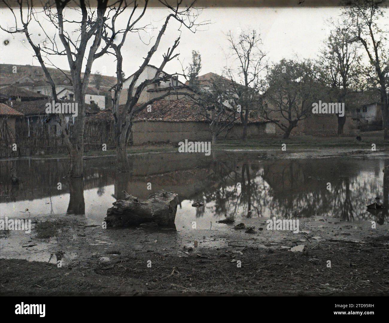 Rezna (current Resen), Macedonia One of the squares full of puddles ...