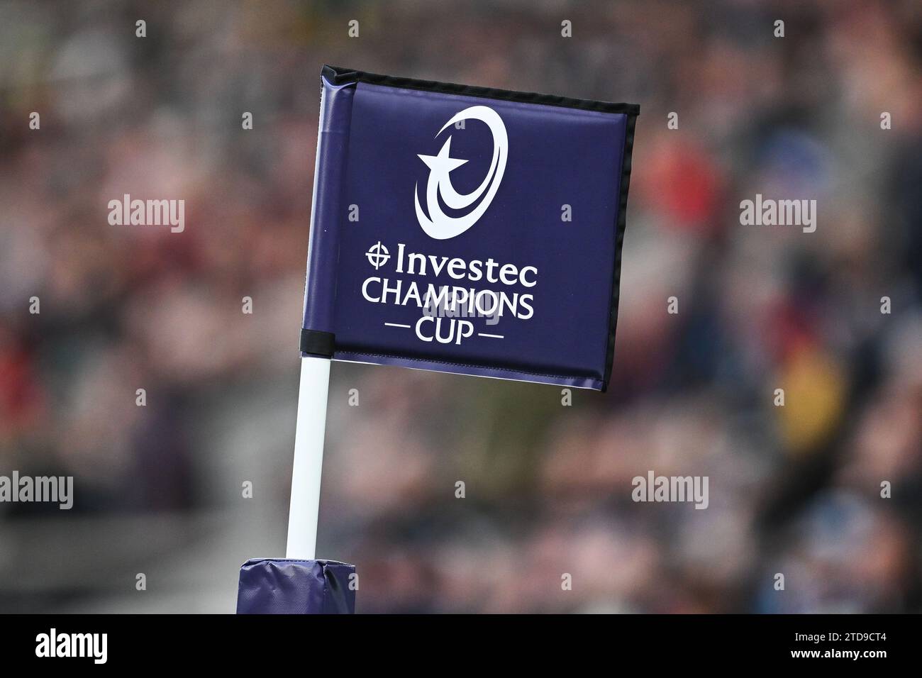 Investec Champions Cup branded flag during the Investec Champions Cup match Exeter Chiefs vs