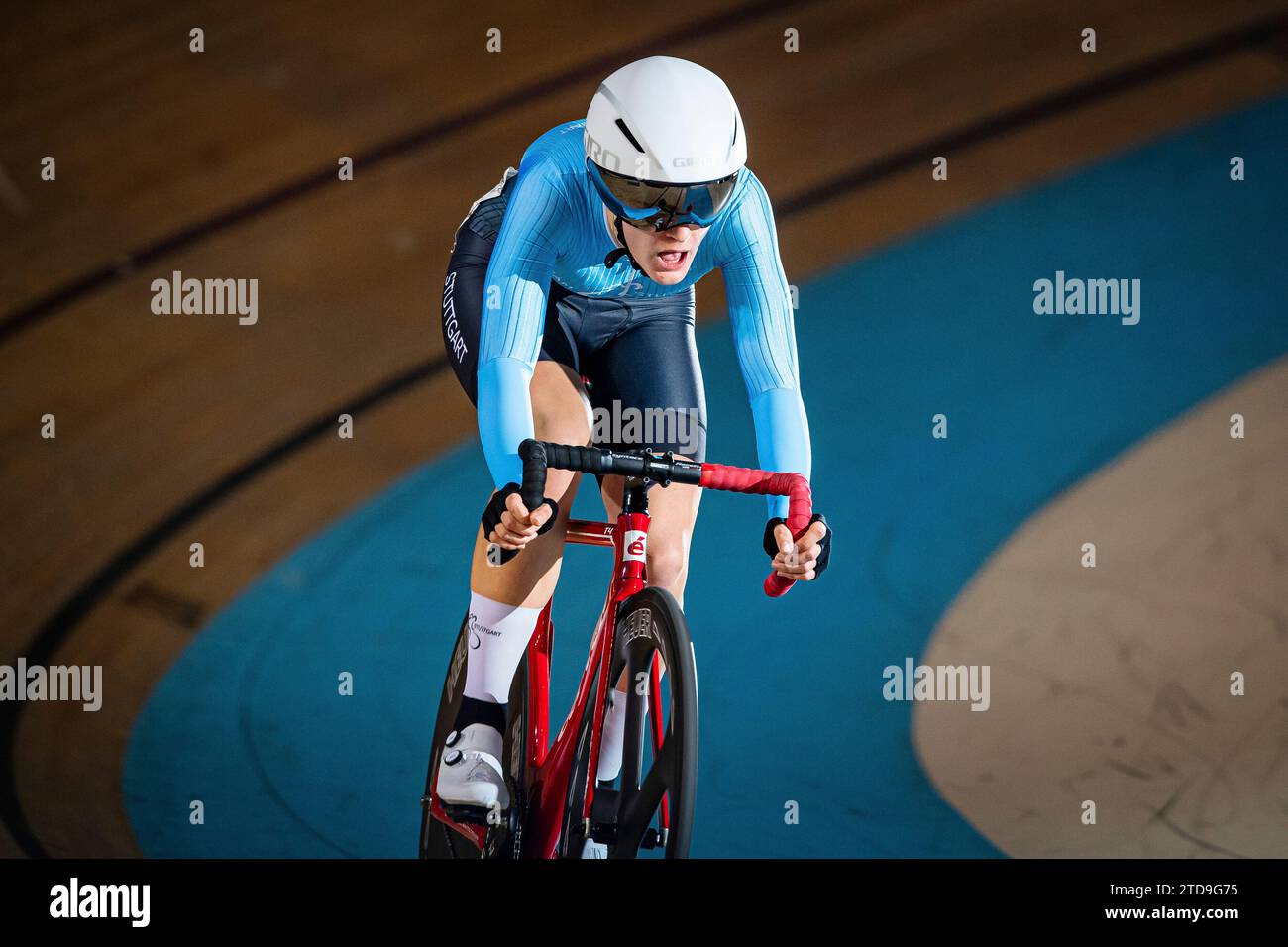 DOPJANS Hanna ( GER )  RSV Irschenberg  Querformat - quer - horizontal - Landscape - Event/Veranstaltung: DM Omnium 2023 - Deutsche Meisterschaft - Category/Kategorie: Cycling - Track Cycling  National Championship Omnium - Elite Women - Location/Ort: Europe  Germany - Brandenburg - Märkisch Oderland - Frankfurt Oder - Oderlandhalle - Discipline: Omnium - Distance: . m - Date/Datum: 16.12.2023 Saturday  Day 2 - Photographer: © Arne Mill - frontalvision.com Stock Photo