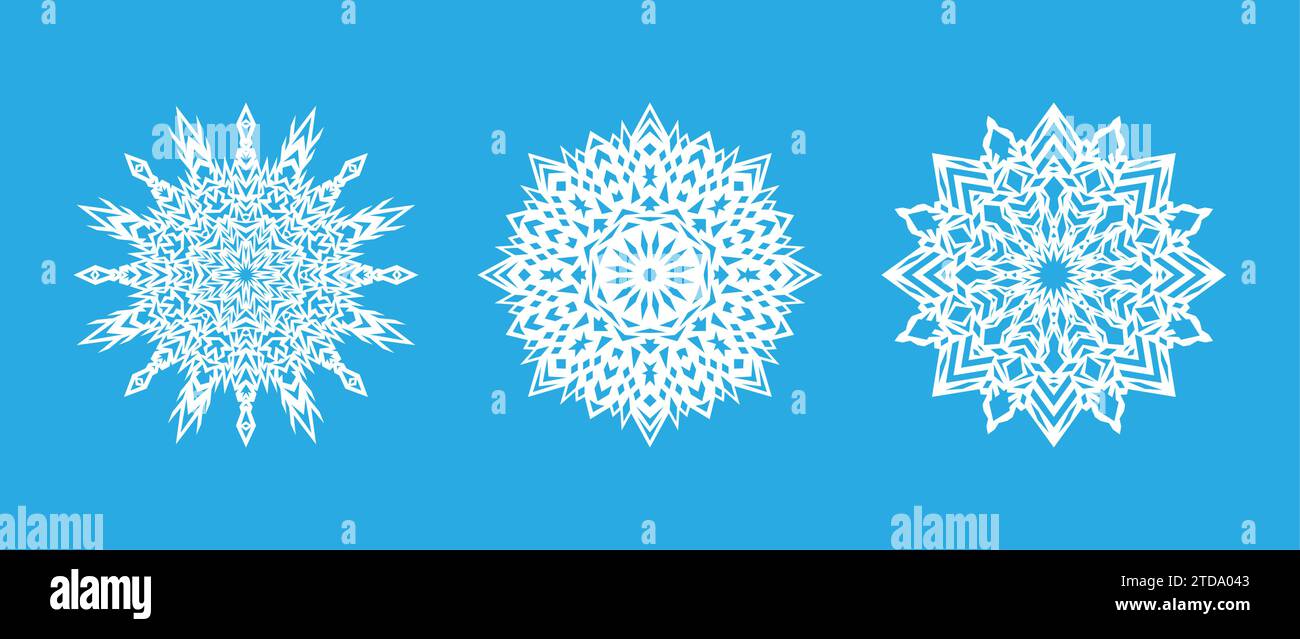 Snowflake With Design Beautiful set of snowflakes for winter design Stock Vector Image & Art ...
