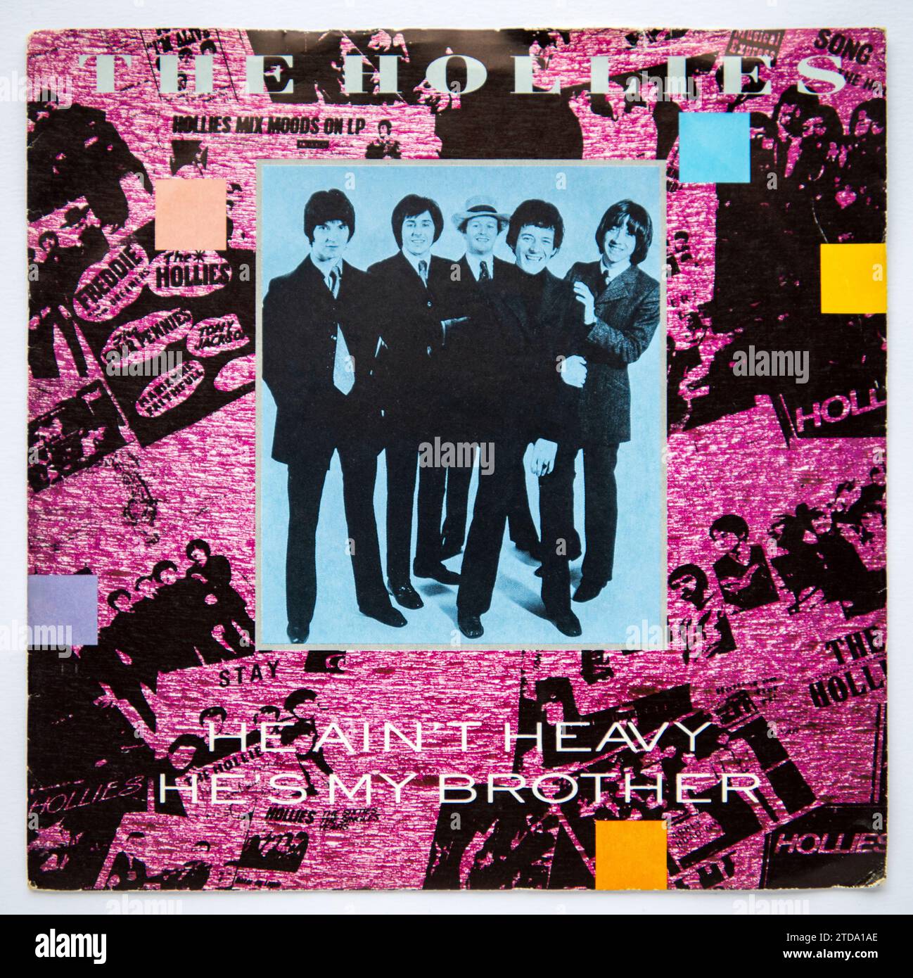 Picture cover of the 1988 reissue of the seven inch single version of He Ain't Heavy He's My Brother by The Hollies Stock Photo