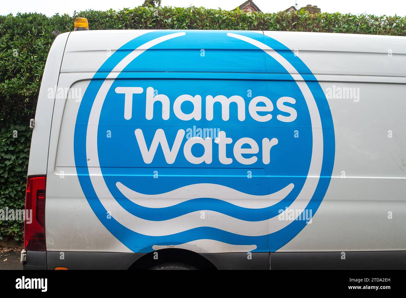 Datchet, UK. 16th December, 2023. A Thames Water van in Datchet, Berkshire. This week a new CEO has been appointed to troubled private water company, Thames Water. Chris Weston has been appointed this week as the new CEO of Thames Water. Weston was a former British Gas Executive, part of Centrica. The parent company of Thames Water, Kemble Water Holdings, has had its credit rating downgraded for the second time in six months. There continue to be calls for Thames Water to be brought back into Government ownership. Credit: Maureen McLean/Alamy Stock Photo