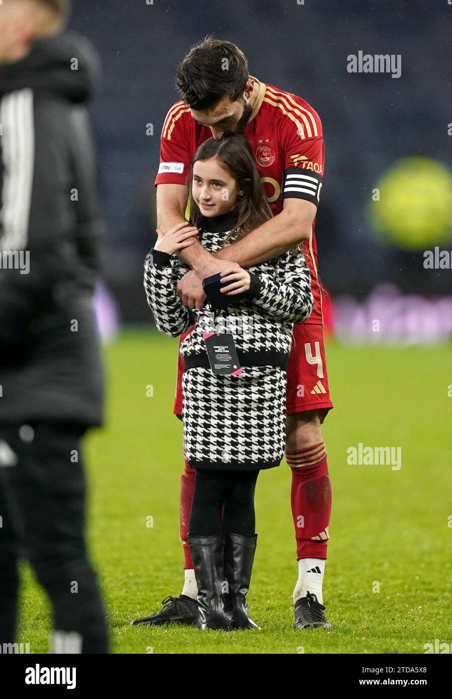 Aberdeen's Graeme Shinnie after collecting his runner's up medal with ...