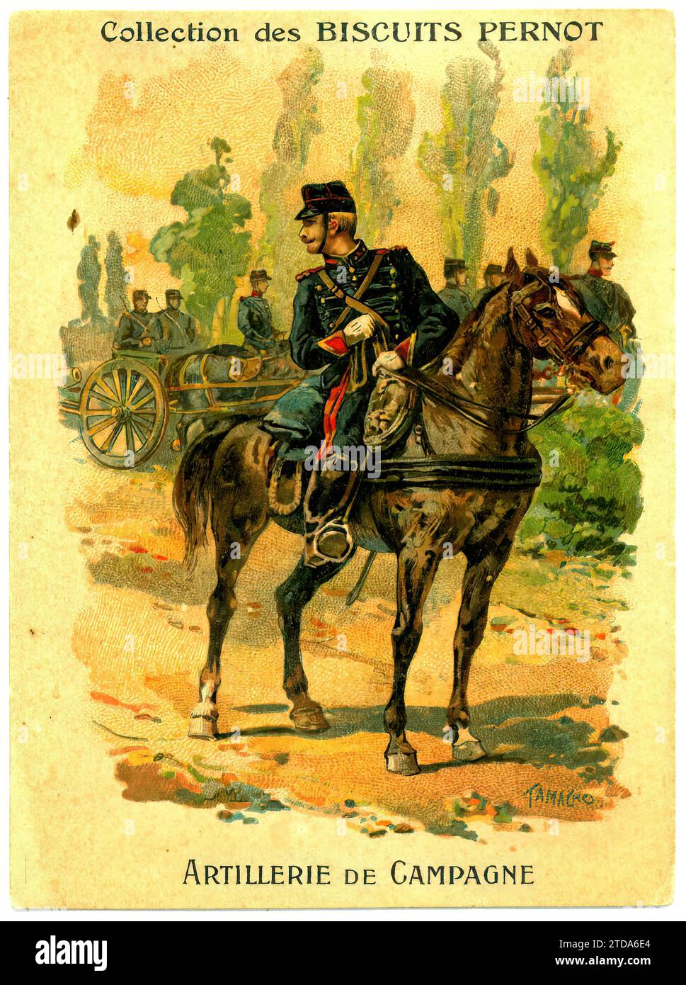 Artillerie de Campagne Vintage French Tradecard Stock Photo Alamy