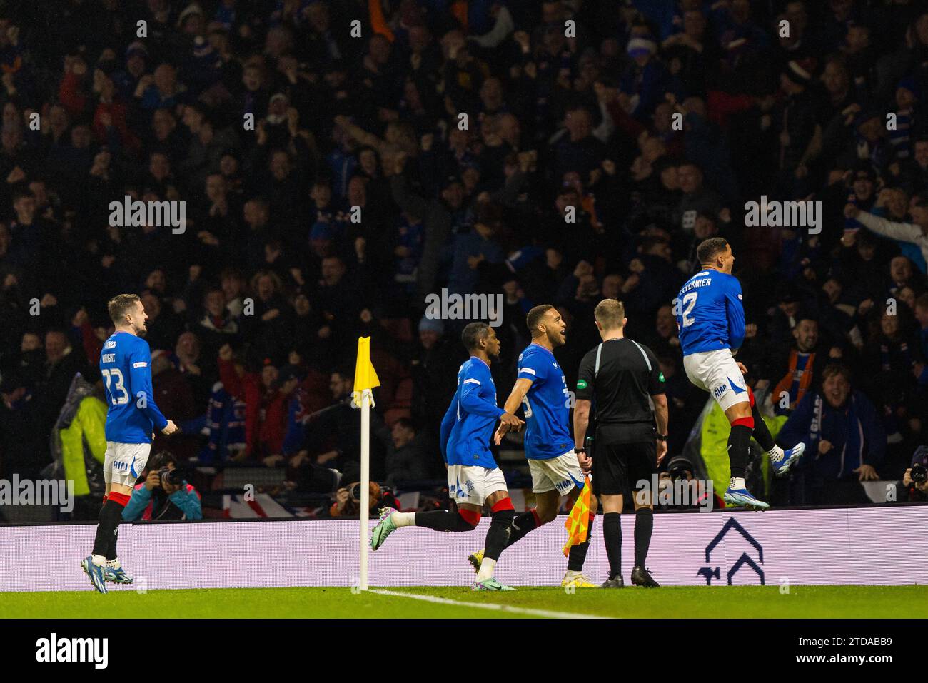 Glasgow, Scotland. 17 December 2023. James Tavernier (2 Rangers