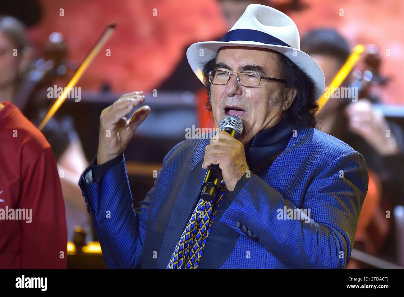 ROME, ITALY - DECEMBER 16: Al Bano, Albano Carrisi. Christmas Concert in the Vatican XXXI edition. Conciliazione Auditorium. Rome (Italy)16 December 2023 Stock Photo