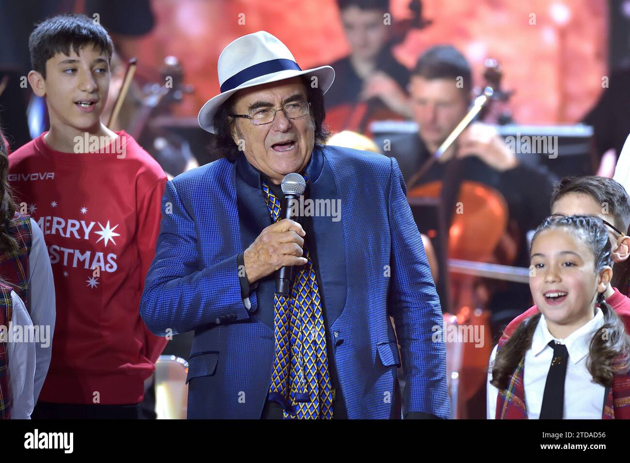 ROME, ITALY - DECEMBER 16: Al Bano, Albano Carrisi. Christmas Concert in the Vatican XXXI edition. Conciliazione Auditorium. Rome (Italy)16 December 2023 Stock Photo