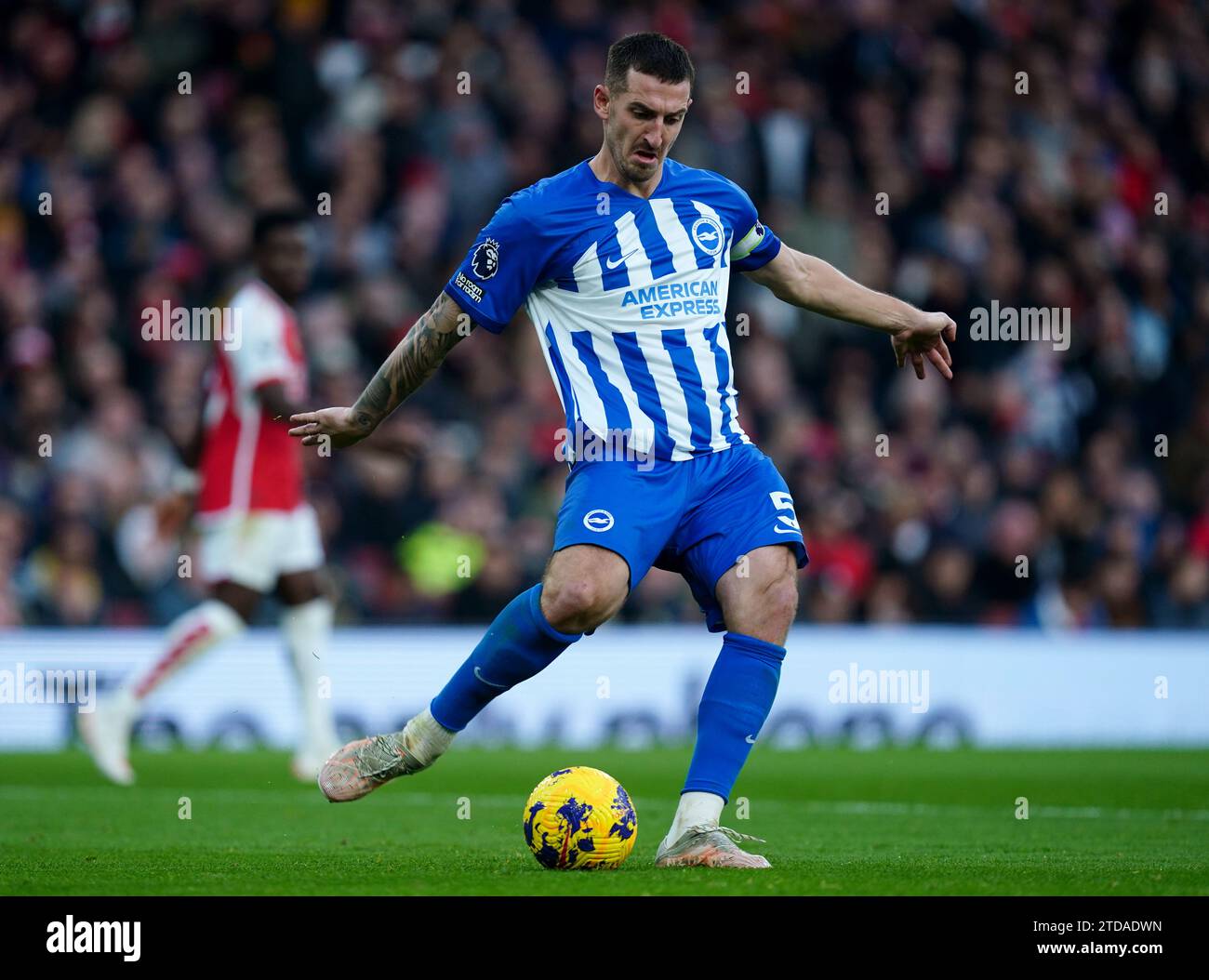 Brighton and Hove Albion's Lewis Dunk during the Premier League match