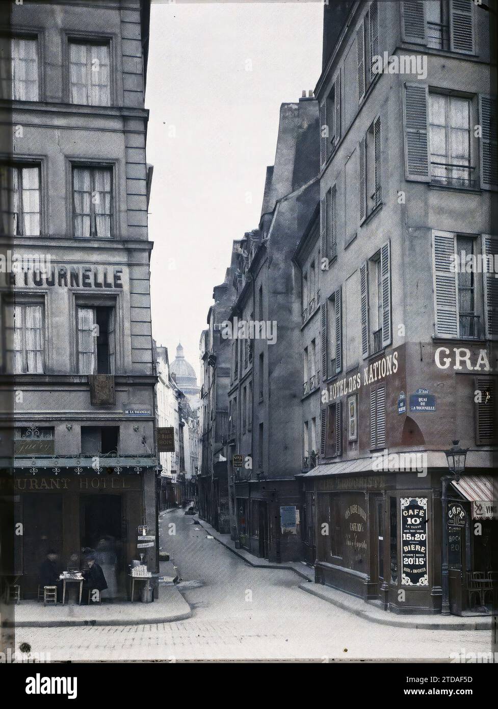 Paris (Ve arr.), France Corner of Quai de la Tournelle and Rue de ...