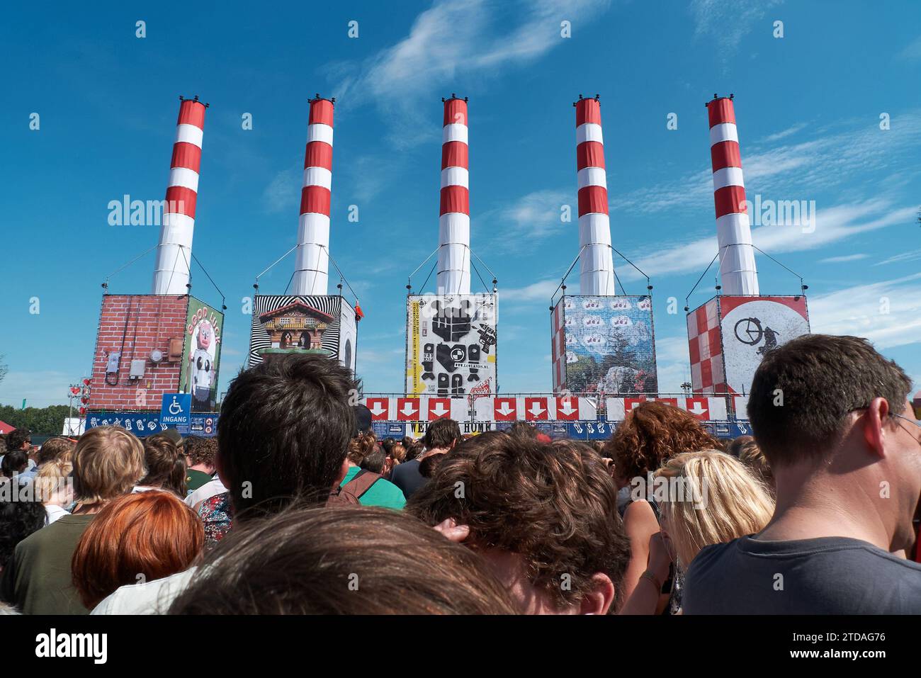 Entrance to the performance area of the Lowlands Festival Spijk en ...