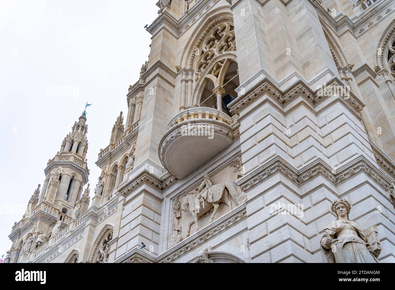 The balcony of the Vienna City Hall Stock Photo - Alamy