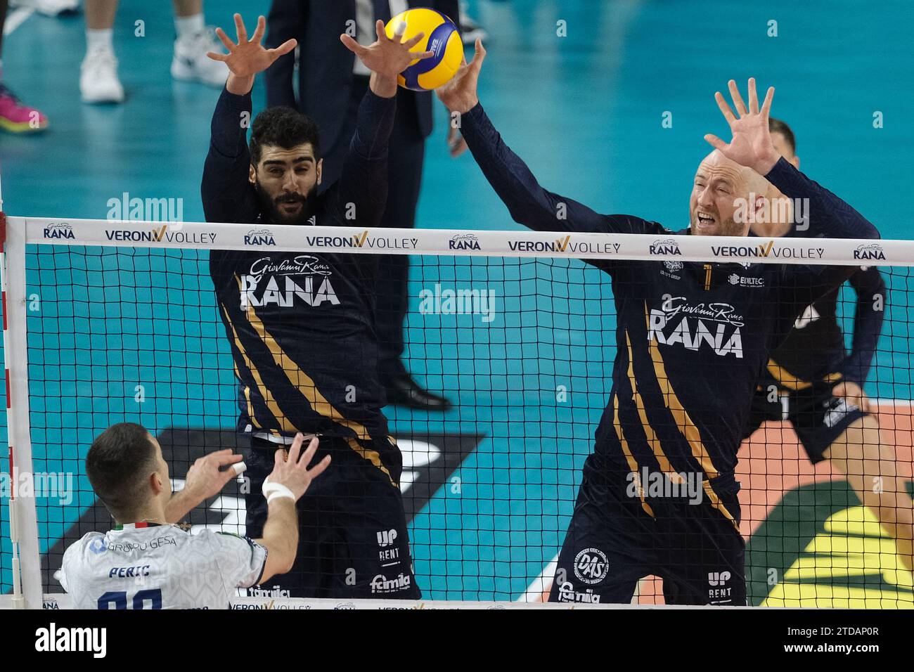 Verona, Italy. 17th Dec, 2023. Block of Aidan Zingel of Rana Verona