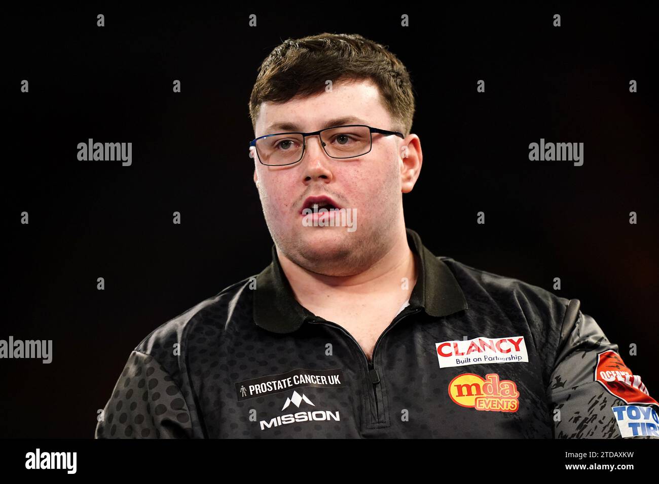 Dylan Slevin in action against Florian Hempel (not pictured) on day