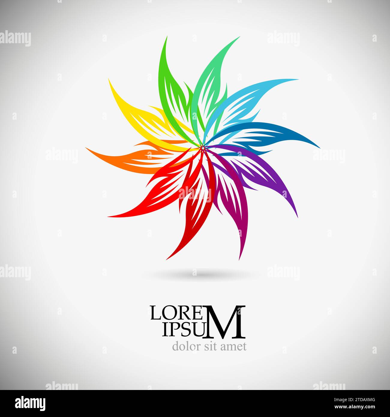 Abstract rainbow star. logo object. Hand drawing. Not AI, Vector illustration Stock Vector
