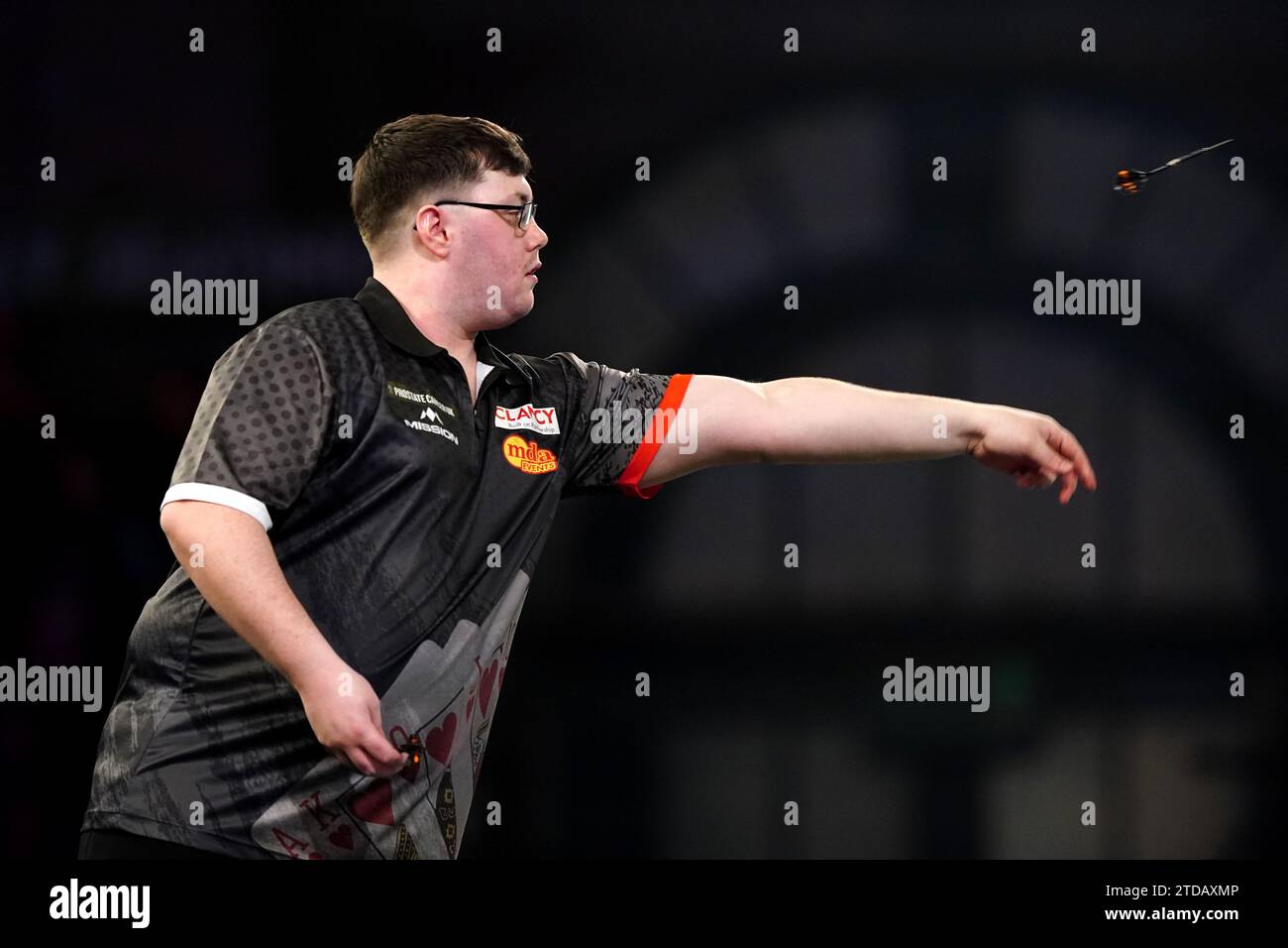 Dylan Slevin in action against Florian Hempel (not pictured) on day