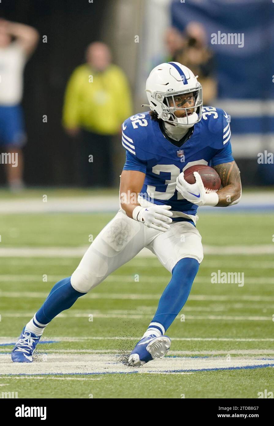 December 16, 2023, blank, blank, USA: Dec. 16, 2023: Julian Blackmon #32 during the Pittsburgh Steelers vs Indianapolis Colts game in Indianapolis IN at Lucas Oil Stadium. Brook Ward/AMG (Credit Image: © AMG/AMG via ZUMA Press Wire) EDITORIAL USAGE ONLY! Not for Commercial USAGE! Stock Photo