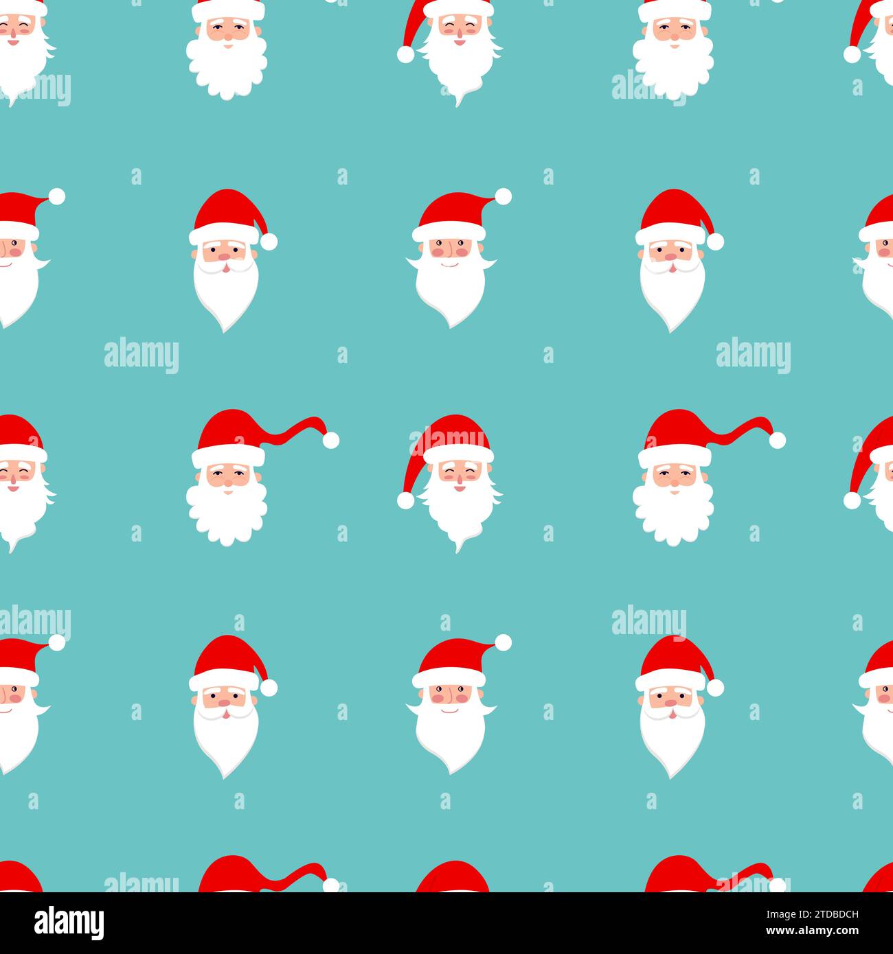 Christmas Santa Claus character faces Stock Vector