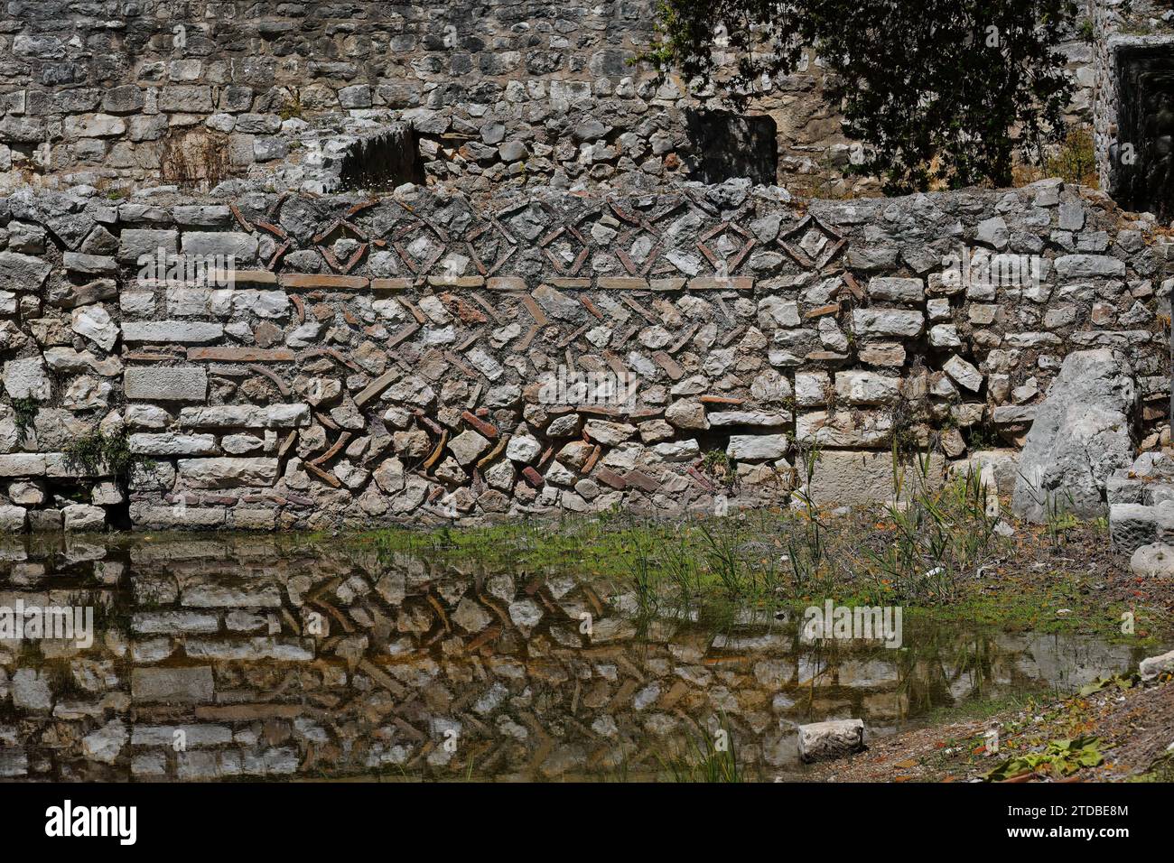 146 Remains of a stonework and brickwork wall, area next to the ...