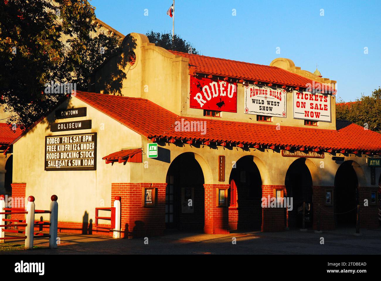 The Cowtown Coliseum, home of livestock auction in Ft Worth, Texas at