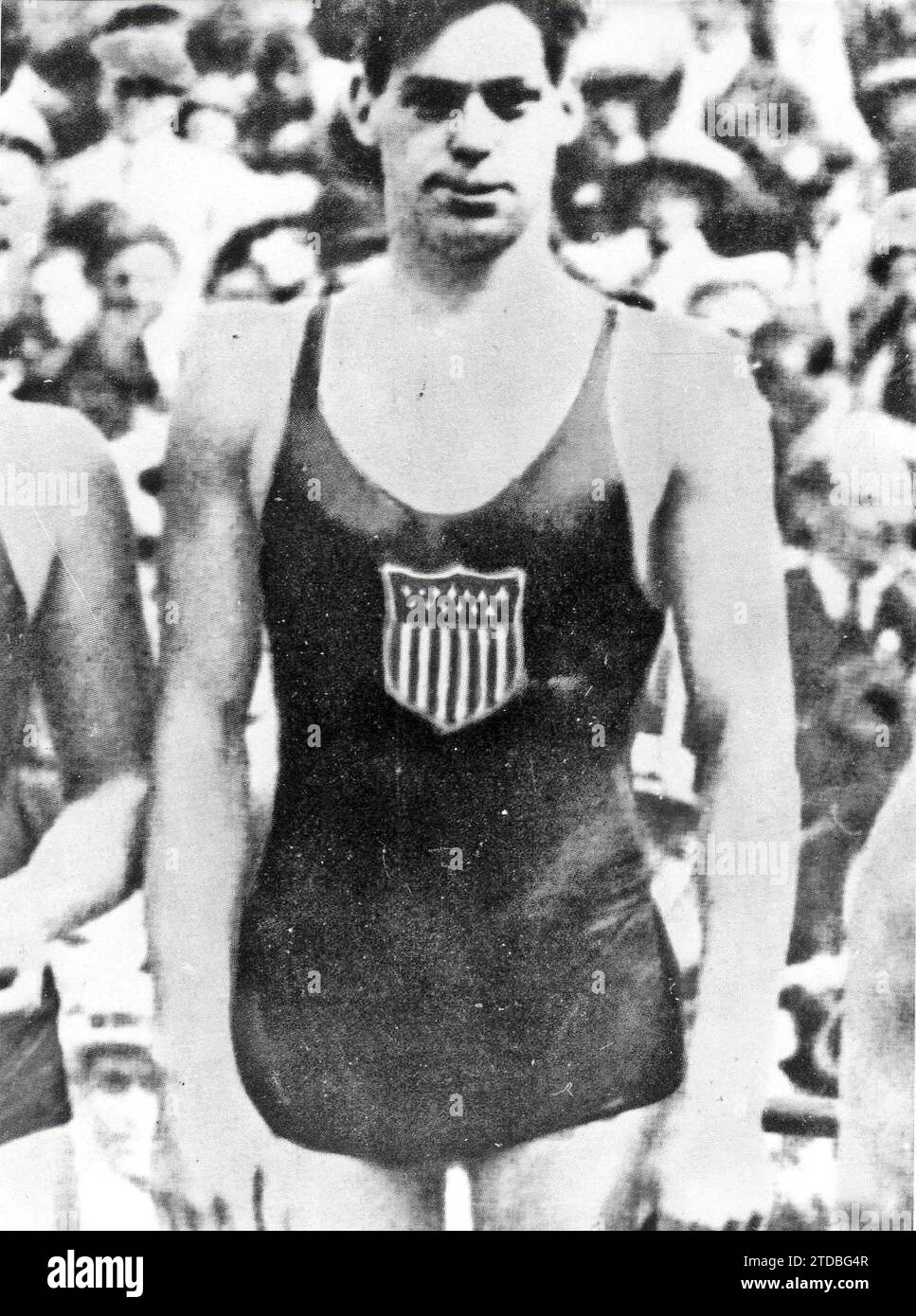 Johny Weissmuller at the 1924 Paris Olympics. He won three golds in ...