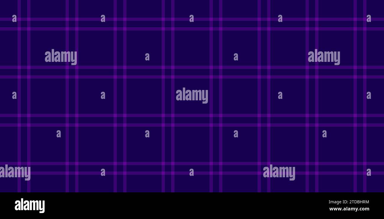 Geometry textile check tartan, cloth vector texture fabric. Vivid plaid pattern seamless background in violet and indigo color. Stock Vector