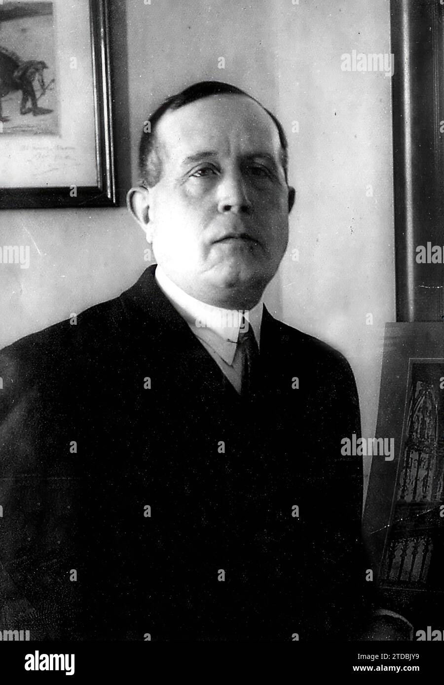 12/31/1939. Azorín shows a serious face. Credit: Album / Archivo ABC / Virgilio Muro Stock Photo