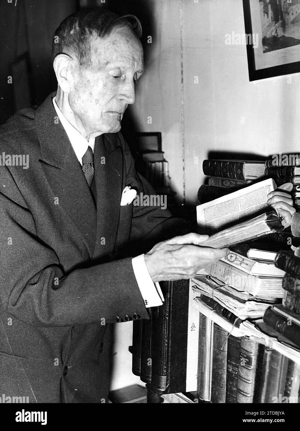 05/28/1961. The writer Azorín. Credit: Album / Archivo ABC / Virgilio Muro Stock Photo