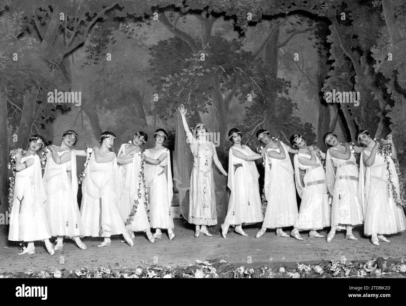Madrid. June 1916. Charity performance at the Spanish Theater. Ladies