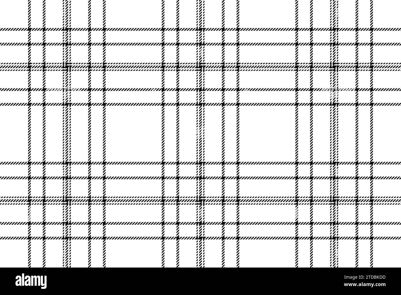 Plaid background, check seamless pattern in black and white. Vector ...