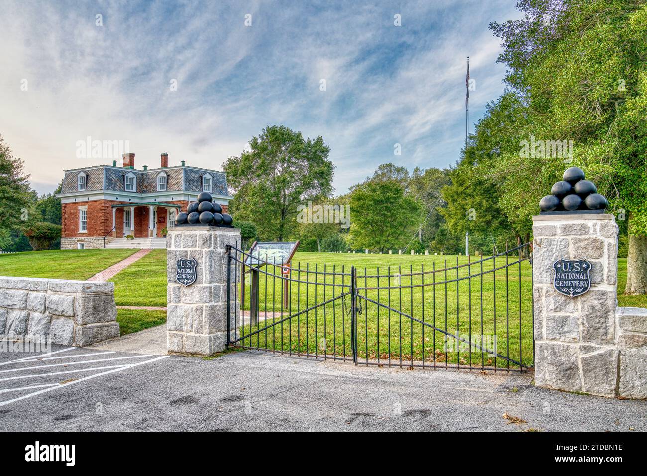 The entrance to Fort Donelson National Cemetery in Dover, Tennessee