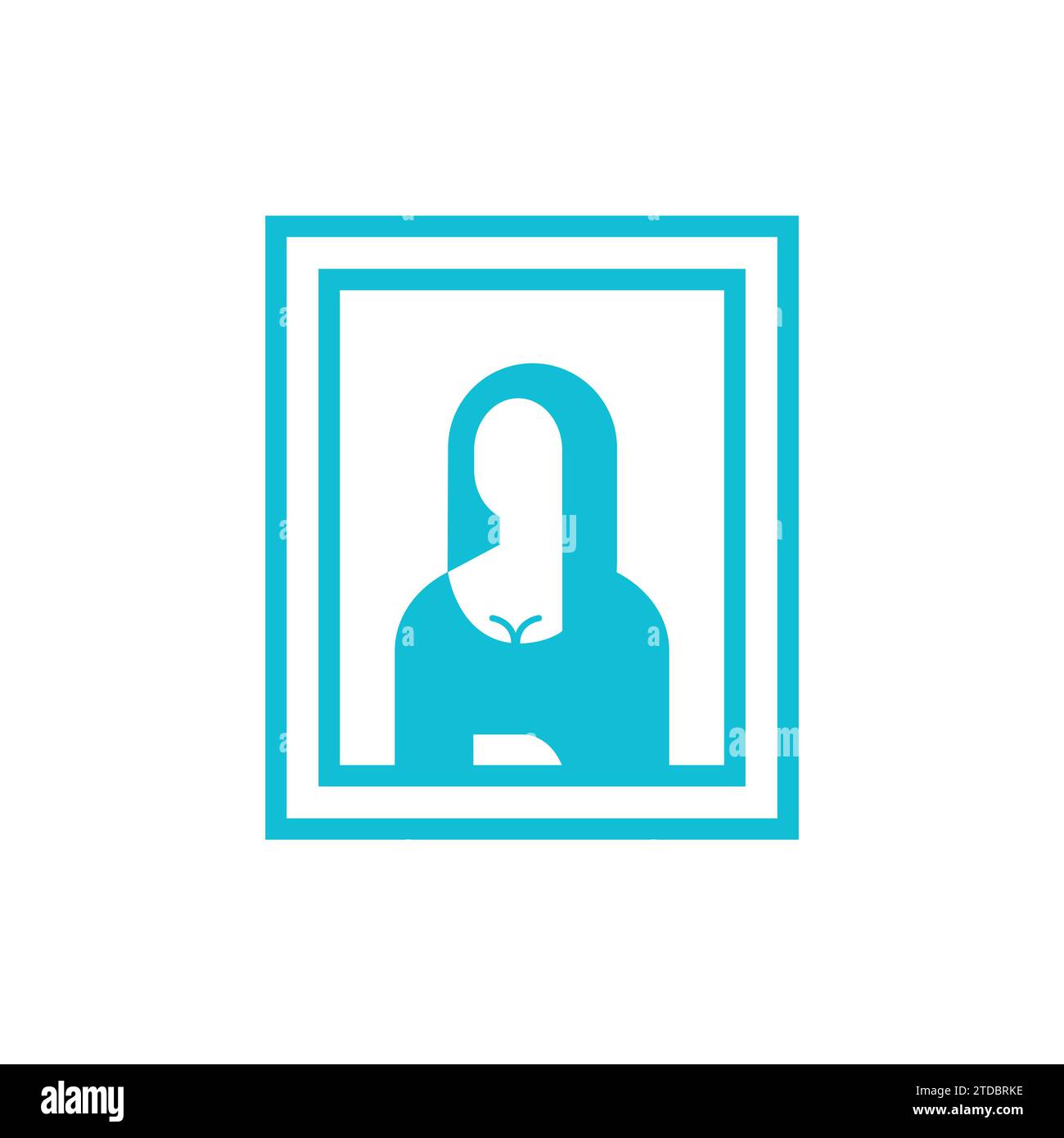 Master piece Monalisa icon. From blue icon set. Stock Vector