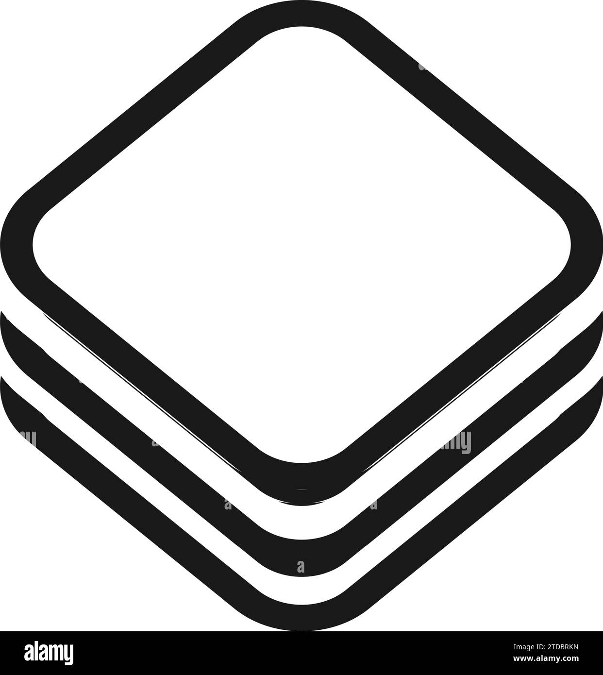 Layers vector icon set Black and White Stock Photos & Images - Alamy