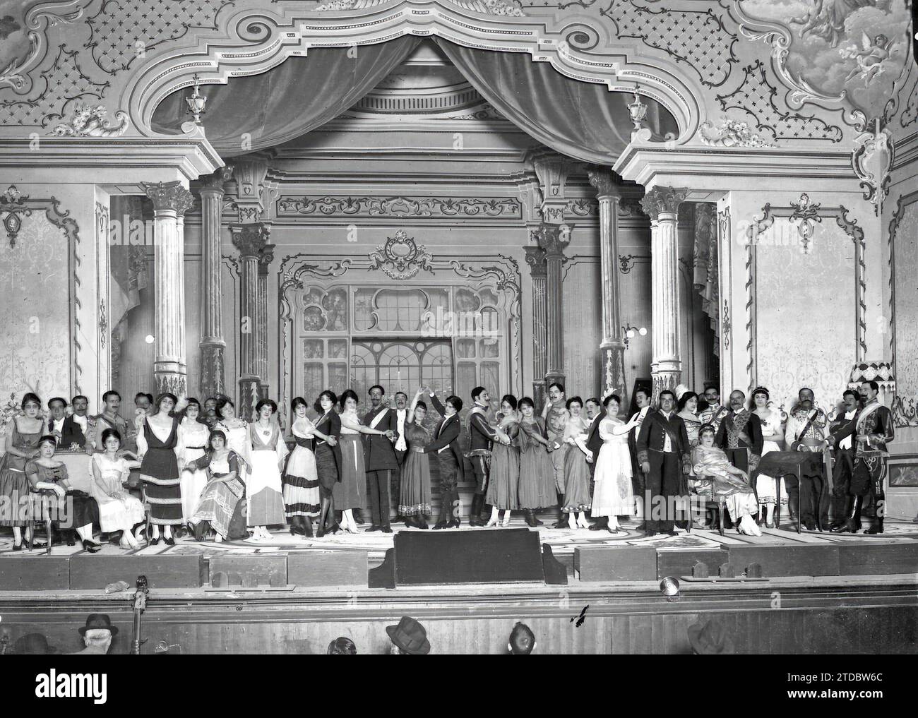 Madrid. March 1917. At the Teatro Real. A scene from Maestro Giordano's opera, 'Fedora'. Credit: Album / Archivo ABC / José Zegri Stock Photo