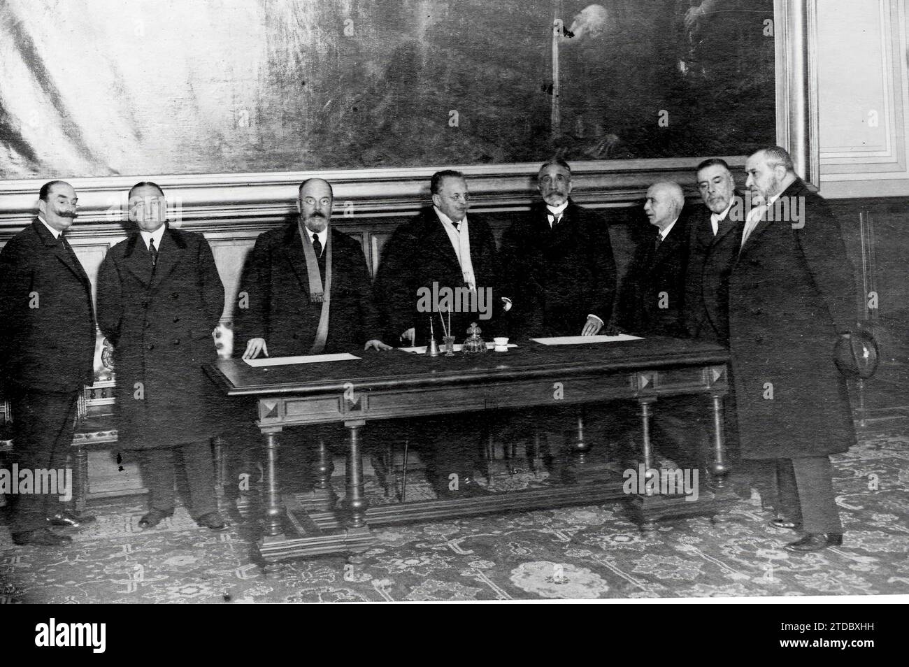 01/12/1919. In the Congress of Deputies. Meeting Held Yesterday of Medical Deputies and Senators. Credit: Album / Archivo ABC / José Zegri Stock Photo