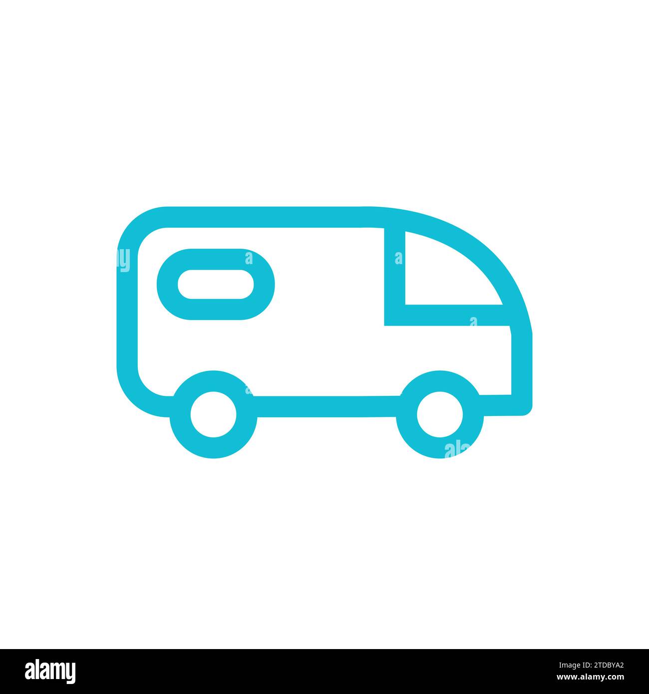 Van, Camper van icon. From blue icon set. Stock Vector