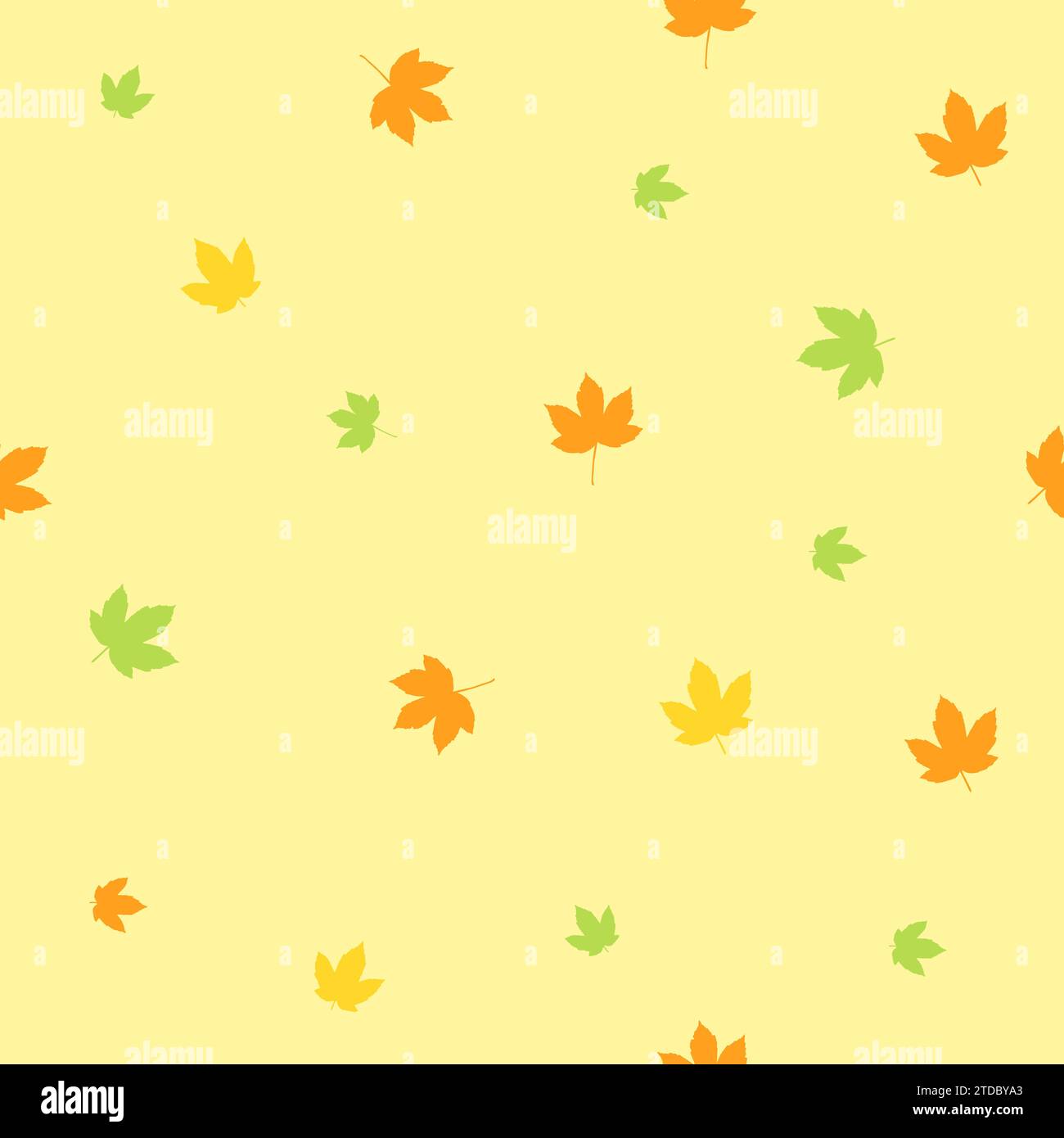 Autumn leaves seamless pattern decor Stock Vector
