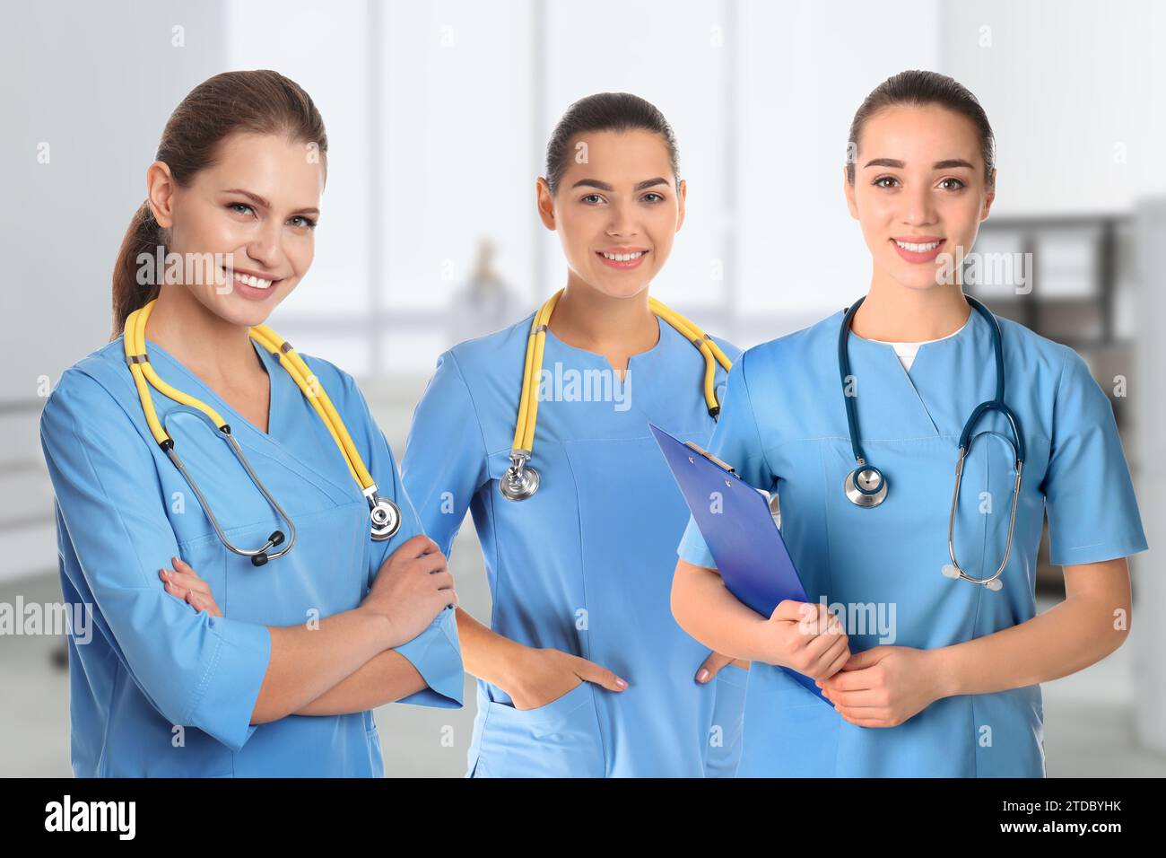 Nurses in uniform at hospital. Medical staff Stock Photo Alamy