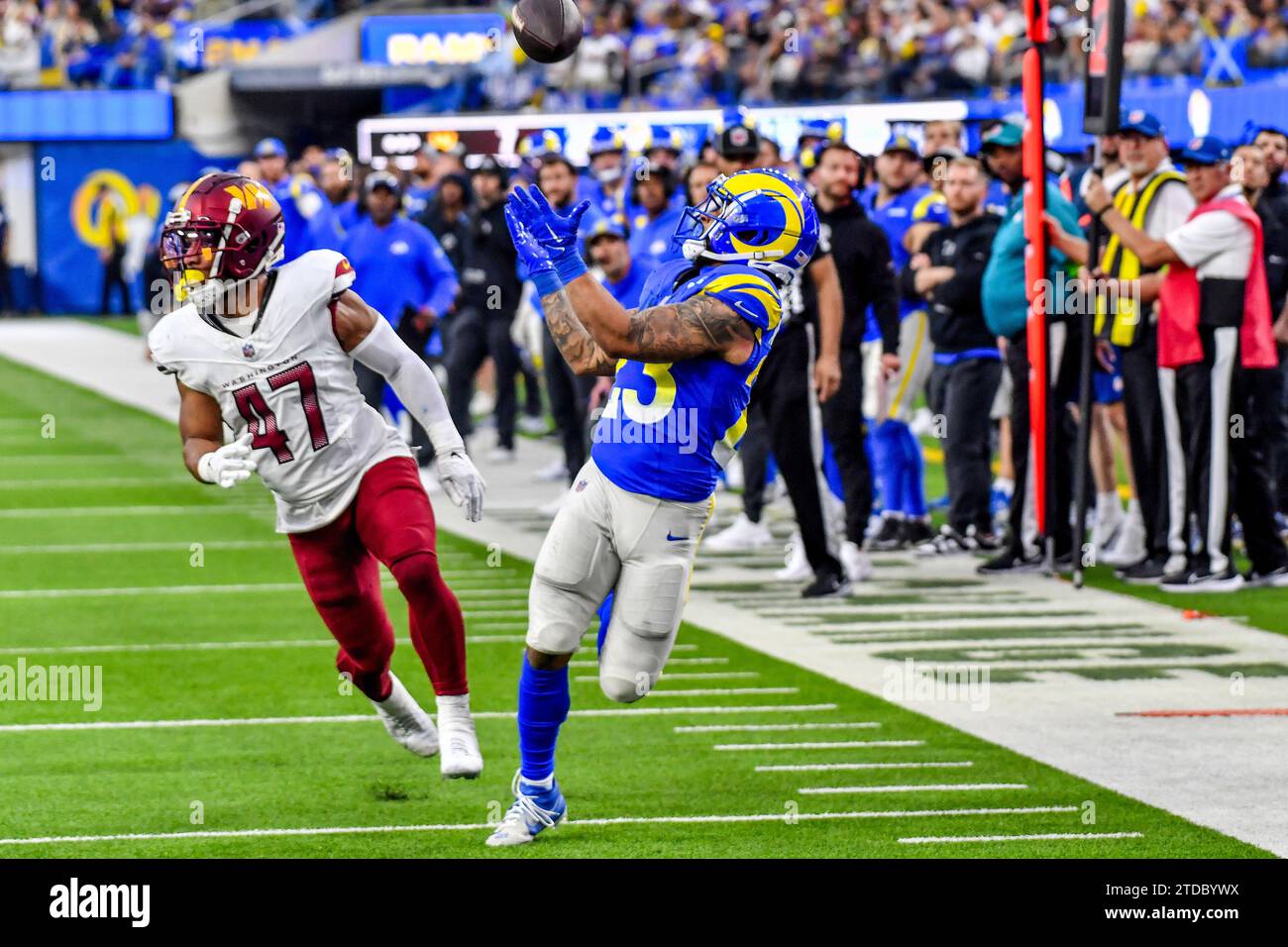 Inglewood, CA. 17th Dec, 2023. Los Angeles Rams running back Kyren