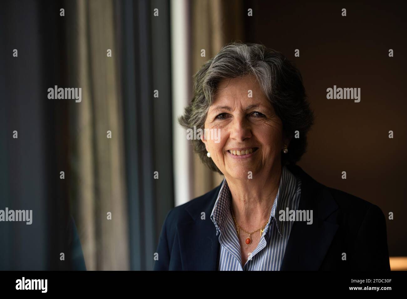 Barcelona, 05/12/2021. Interview with the President of the Catalan Civil Society of Girona, Elda Mata. Photo: Ines Baucells. ARCHDC. Credit: Album / Archivo ABC / Inés Baucells Stock Photo