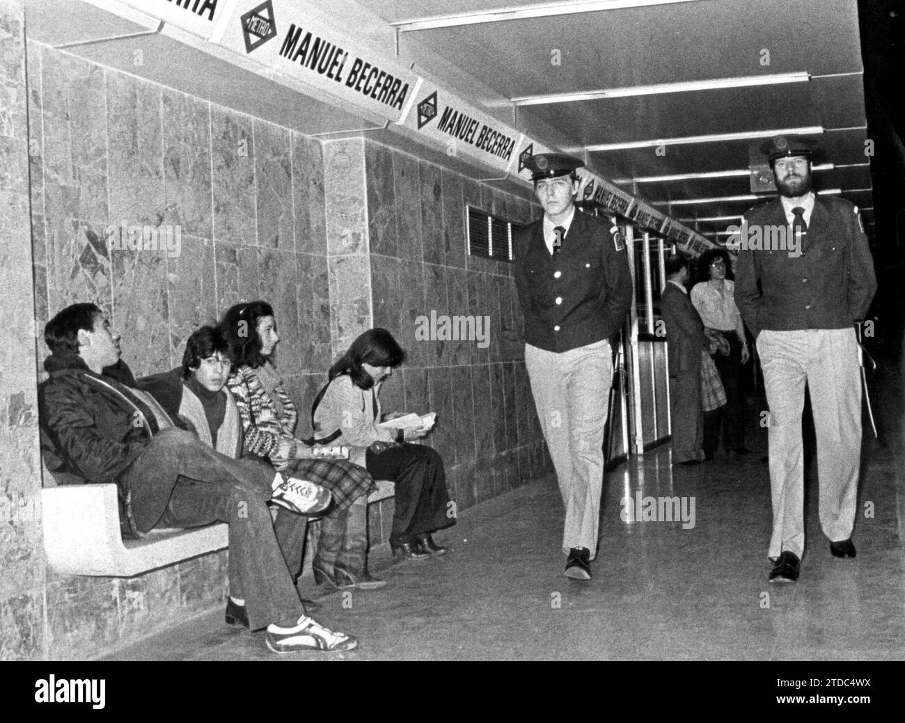 12/31/1978. Sworn Security Guards at the Manuel Becerra metro station ...